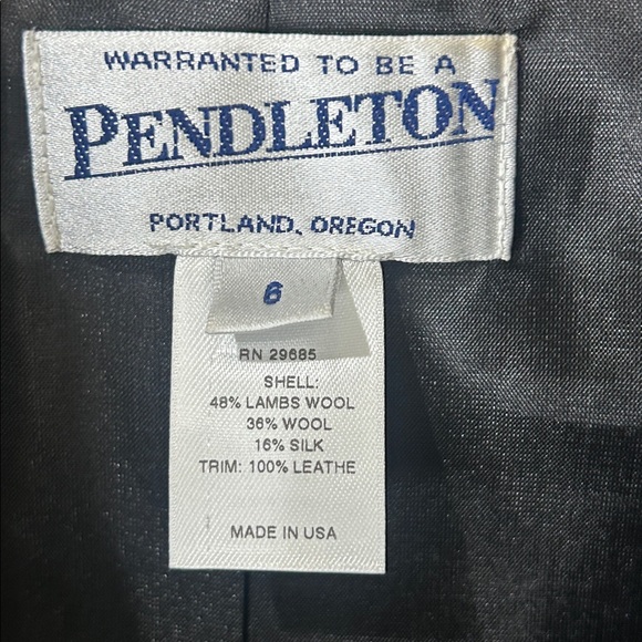 PENDLETON Gray Wool Silk Blend Blazer Office Academia Size 6 - Picture 3 of 15